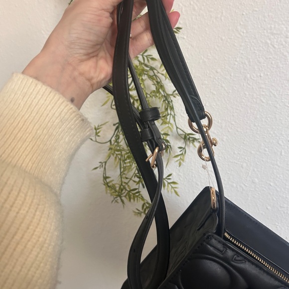 NWT!! Coach Women Maggie Small Tote Bag Satchel In Signature Black Leather CY670 - Picture 7 of 8